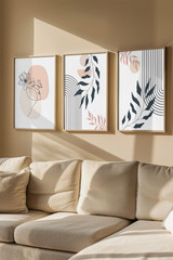 Dekorativna uokvirena slika (3 komada) Artvmodel22-Ahsap