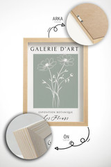 Dekorativna uokvirena slika (3 komada) Artvmodel24-Ahsap