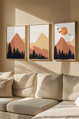 Dekorativna uokvirena slika (3 komada) Artvmodel28-Ahsap