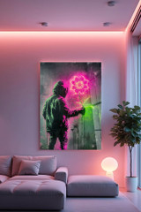 Dekorativno slikanje kaljenog stakla Hhlneon0034 - 70 x 100