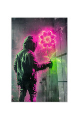 Dekorativno slikanje kaljenog stakla Hhlneon0034 - 70 x 100