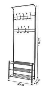 Vješalica za odjeću - stalak sa policom za cipele 15744