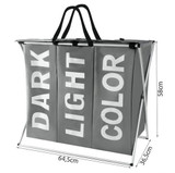 Košara za rublje - 3 komore na preklopnom okviru