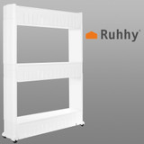 Mobilna kuhinjska polica na kotačićima, bijela