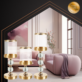 RUHHY set svijećnjaka / lanterni – 3 kom, zlatni (26487).