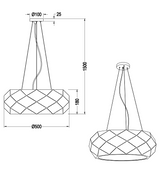 ZANDOR LUSTER/3 CRNO MAT