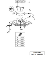 FLOWER plafonjera d51cm