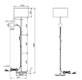 OWEN PODNA LAMPA CRNO
