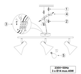 NINA SPOT/3 CRNO zlatna