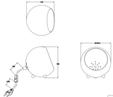 BILLY STOLNA LAMPA CRNA