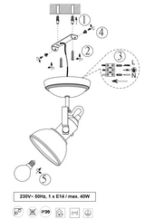 GINA SPOT LAMPA/1 NIKEL MAT
