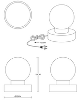PRINZ II TOUCH ME-STOLNA LAMPA,MAT MESING BOJA