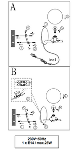 PURE ZIDNA LAMPA CRNO