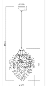 LEAVY VISILICA BLACK-MAT-GOLD 1XE-27