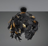 LEAVY PLAFONJERA BLACK MAT-GOLD 1XE27