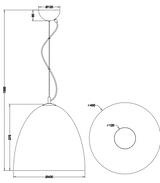 TILDA -VISILICA BLACK-GOLD,1XE27,D40CM