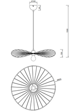 CHAPEAU LUSTER CRNO MAT,1XE27