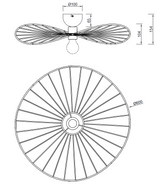 CHAPEAU PLAFONJERA CRNO MAT,1XE27