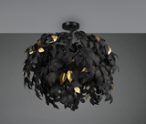 LEAVY PLAFONJERA BLACK MAT-GOLD 3XE14