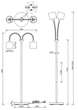 TOMMY/2 PODNA LAMPA BLACK GOLD