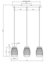 BIDAR-3 LUSTER BIJELO MAT 3XE27
