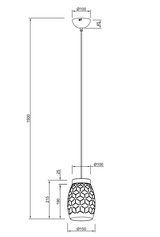 BIDAR-1 VISILICA MAT BIJELO 1XE27