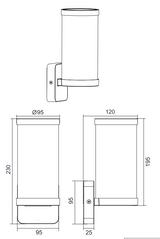 BONITO ZIDNA LAMPA 1XE27