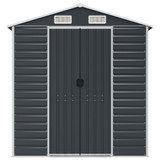 Vrtno spremište antracit 191 x 130 x 198 cm pocinčani čelik