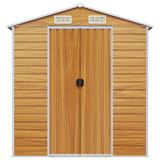 Vrtno spremište svjetlosmeđe 191 x 130 x 198 cm pocinčani čelik