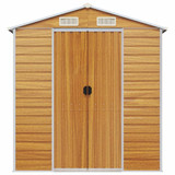 Vrtno spremište svjetlosmeđe 191 x 555 x 198 cm pocinčani čelik