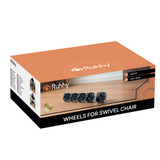 Crni kotači za uredsku stolicu, 5 kom Ruhhy 26294