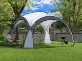 Vrtni paviljon za piknik + torba, sivi, MultiGarden