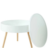 Okrugli stolić za kavu s prostorom za odlaganje, 60 cm