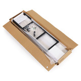 Moderna drvena polica s metalnim okvirom u LOFT stilu, 3 police ModernHome