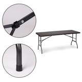 Sklopivi vrtni stol za ugostiteljstvo i bankete 180 cm, stil ratana, moderni za dom