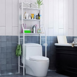 Visoka WC polica za kupaonicu iznad WC školjke s 3 razine, aluminijski okvir