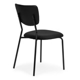 Set od 4 baršunaste stolice za blagovaonicu i dnevni boravak crne boje, ModernHome