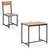 Set namještaja: stol + 2 stolice metal MDF ModernHome