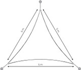Vodootporna tenda za zaštitu od sunca 5x5x5m ModernHome - siva