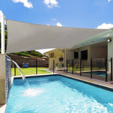 Kvadratno jedro za zaštitu od sunca, 4x4 m, vodootporna tenda, siva, MultiGarden