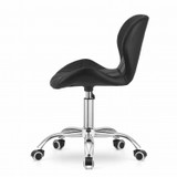Okretna uredska stolica sa širokim naslonom, eko koža, crna