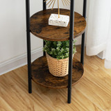 Samostojeća vješalica za kapute s policama, 8 kuka, 180 cm, crni metal, ModernHome