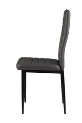 Set od 4 stolice za dnevni boravak i blagovaonicu s eko kožom, ergonomskim naslonom, siva