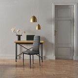 Set od 4 stolice za dnevni boravak i blagovaonicu s eko kožom, ergonomskim naslonom, siva