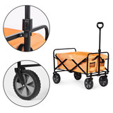 Sklopiva transportna kolica, velika vrtna kolica za plažu, narančasta, 47x105 cm, MultiGarden