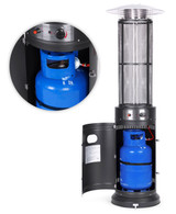 Plinski grijač za terasu, 11 kW, za terasu, vrt i popločani dio dvorišta, regulator, crijevo, poklopac, MultiGarden