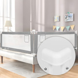 Zaštitna ograda za krevet, 200 cm, zaštitna barijera za djecu, ECOTOYS