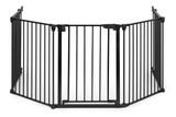 Sigurnosna ograda za ogradicu za djecu i kućne ljubimce, 5 panela, 60 cm, metalna, crna, ECOTOYS