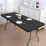 Stol za catering 180 cm, sklopiv u kofer, crni, ModernHome