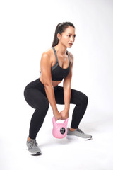 Kettlebell 10 kg za vježbanje, bučica, lopta s utezima, opterećenje za fitness, roza, ModernHome